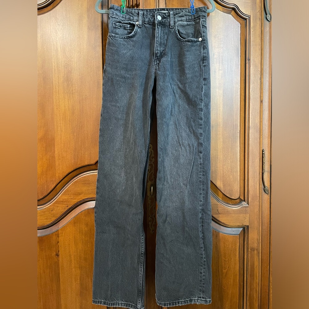 EUC ✨ Zara Black Straight Leg Jeans | 100% Cotton